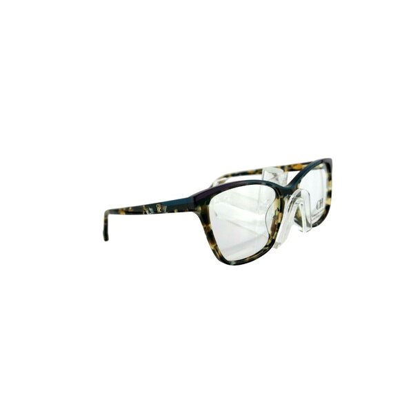 CAROLINA HERRERA VHE 820 (096X) TORTOISE 51-16-135 PETITE Eyeglasses Frames NEW Carolina Herrera VHE 820K 096X Tortoise with Blue Trim  main image 4